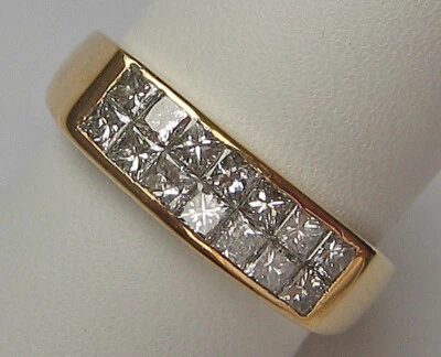 Luxus ♦️Brillant Ring Unisex in aus 750 18kt Gold mit Princess Diamant GVSI 6873 - Bild 1 von 4