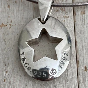 Tiffany necklace pierced star 925 9.9g 14.9*0.7*0.5 inch - Picture 1 of 5