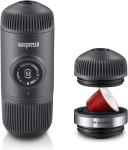 Wacaco Nanopresso tragbare Espressomaschine im Paket mit NS-Adapter, schwarz - Bild 1 von 7