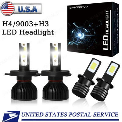 Combo de faros LED altos bajos + focos antiniebla 6000K para Acura Integra 1990-1993 Foto 1 de 4