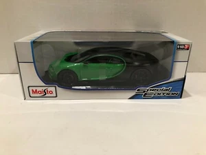 Maisto Edición Especial Bugatti Chiron Sport - Escala 1:18, Verde y Negro NUEVO - Imagen 1 de 7