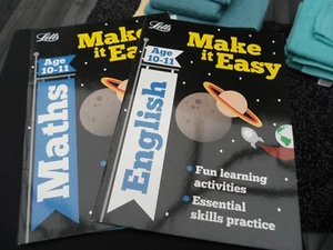 2 Letts Make it Easy English and Maths teaching books  age 10-11 - Picture 1 of 3