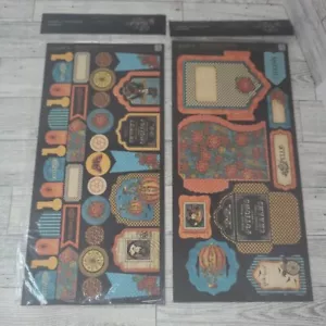 Graphic 45 Steampunk Spells Cardstock Tags Pockets Flags Pennants 2 Sets NEW - Picture 1 of 7