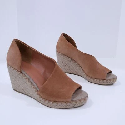 Vince Alpargata Cuña D'Orsay Sandalias Sonora Mujer 7M Marrón Tostado Gamuza Punta abierta Foto 1 de 4
