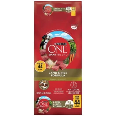 Purina ONE Smartblend fórmula natural de cordero y arroz alimento seco para perros adultos (44 libras)), Foto 1 de 4