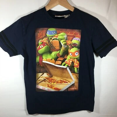 Camiseta Nickelodeon Niños 14/16 Negra Tortugas Ninja Adolescentes Mutantes Manga Corta Foto 1 de 4