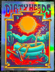 RAINBOW FOIL Dirty Heads AUTHENTIC Poster Phoenix AZ Aug 25 2024 AP SIGNED #/30 - Picture 1 of 9