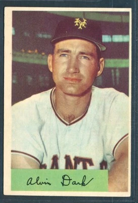 1954 Bowman #41: ALVIN DARK .986/.960 Field Avg, New York Giants ~ EX  - Image 1 of 2