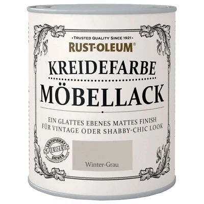 Rust-Oleum Kreidefarbe Möbellack Winter-Grau Kreidig-Matt Möbelfarbe Finish - Bild 1 von 4