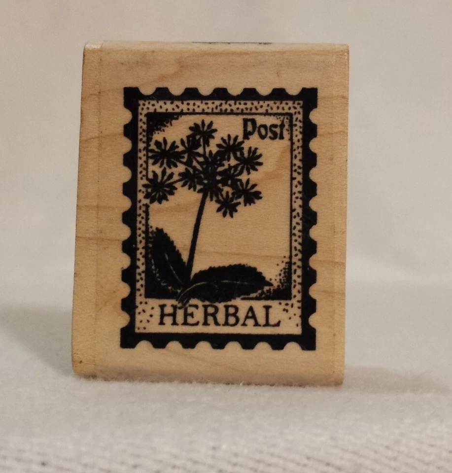 Stampington Sm Angélica Post Sello Postal Herbal Montado Goma Sello M4301 Foto 1 de 4