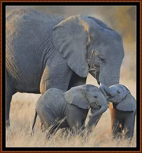ELEFANT LOVE Kreuzstichmuster (Punto Cruz) - Bild 1 von 5