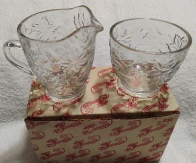 Juego de 3 piezas de azúcar y crema de cristal Princess House Fantasia de colección hecho en EE. UU. Foto 1 de 4