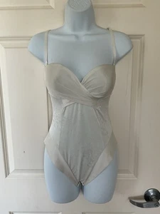 VINTAGE LA PERLA  1989 WHITE BODY SUIT LARGE - Picture 1 of 6