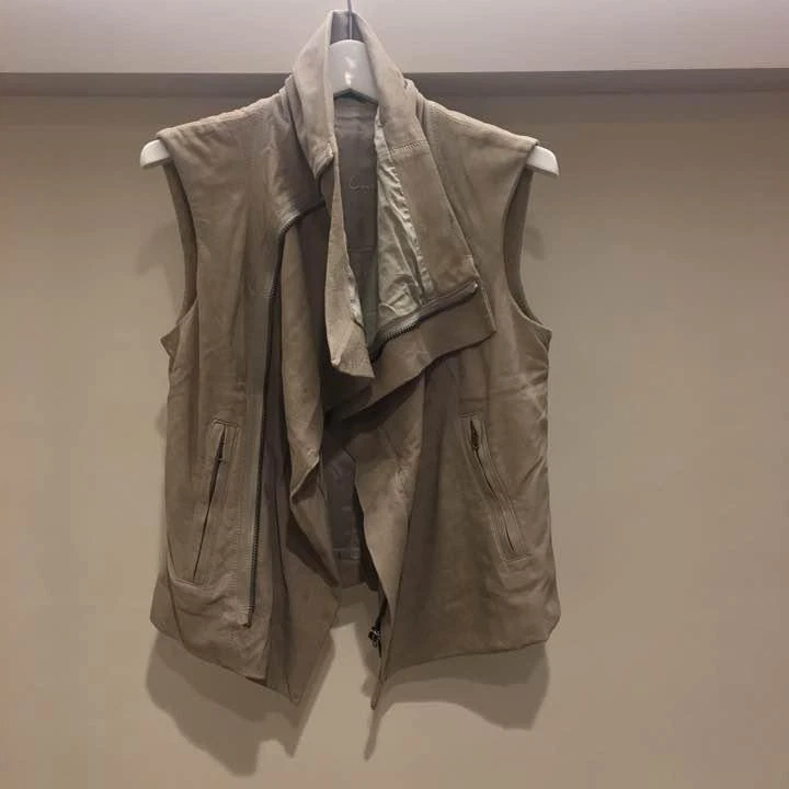 Chaleco Chaleco Rick Owens Cuero Drapeado Avanguardia Raro Moda Foto 1 de 3