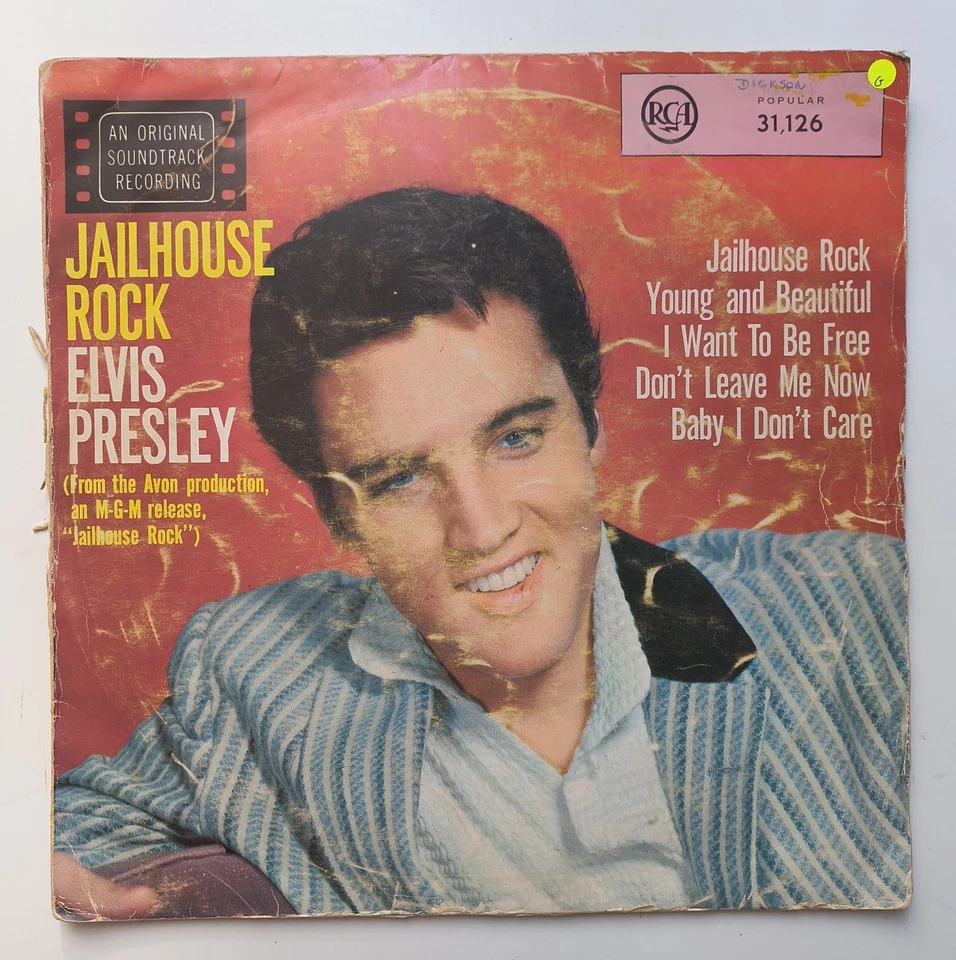 Vinyle rare Elvis Presley Jailhouse Rock LP  31 126  Black Label  1958  - Photo 1/4