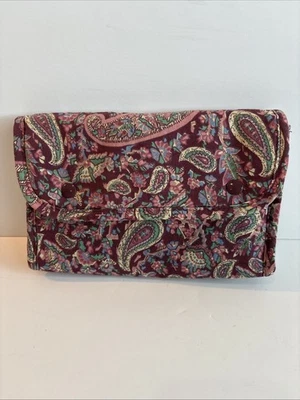 Bolso de Maquillaje de Viaje Cosmético Pequeño Polo Ralph Lauren De Colección Vino Paisley Snap Foto 1 de 4