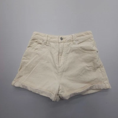 Pantalones Cortos Rolla's Dusters Tiro Alto Ajustados Pana Mamá Talla 25 Crema Puños Algodón Foto 1 de 4
