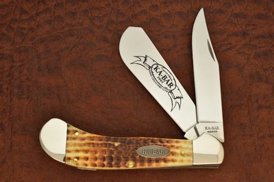 CUCHILLO KABAR EE. UU. 2003 COLECCIONISTA CLUB HUESO JUMBO CUERNO DE SILLA CK03 BONITO (27586) Foto 1 de 4