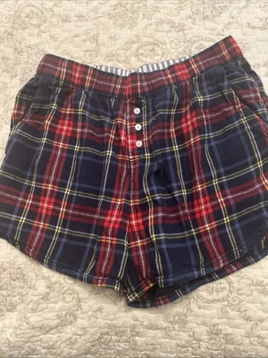 Pantalones Cortos Artie Mujer a Cuadros Salón Franela Rojo/Azul Talla Pequeña Foto 1 de 4