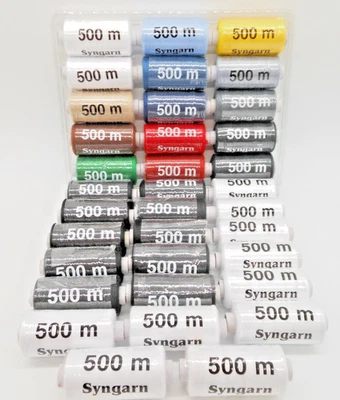 Nähgarn  Nähfaden zum Nähen und Nähmaschine Qualitäts-Nähfaden 35 x 500m - - Bild 1 von 3