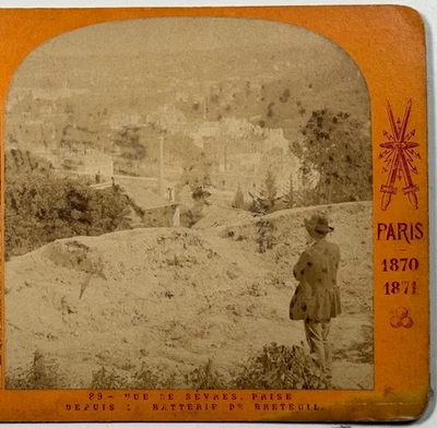 Rue De Sèvres, París, Depuis La Battery De Breteuil, Across City Stereoview Foto 1 de 4