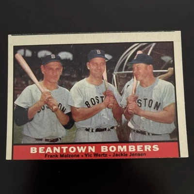 1961 Topps Béisbol Beantown Bombers #173 Boston Red Sox EX Foto 1 de 2