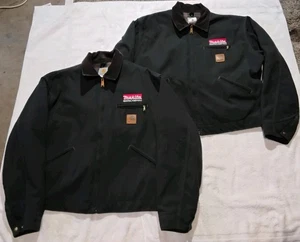 2PC. VINTAGE CARHARTT MAKITA DETROIT JACKET J128 CHR BLANKET LINED XL"NEW NO... - Picture 1 of 22