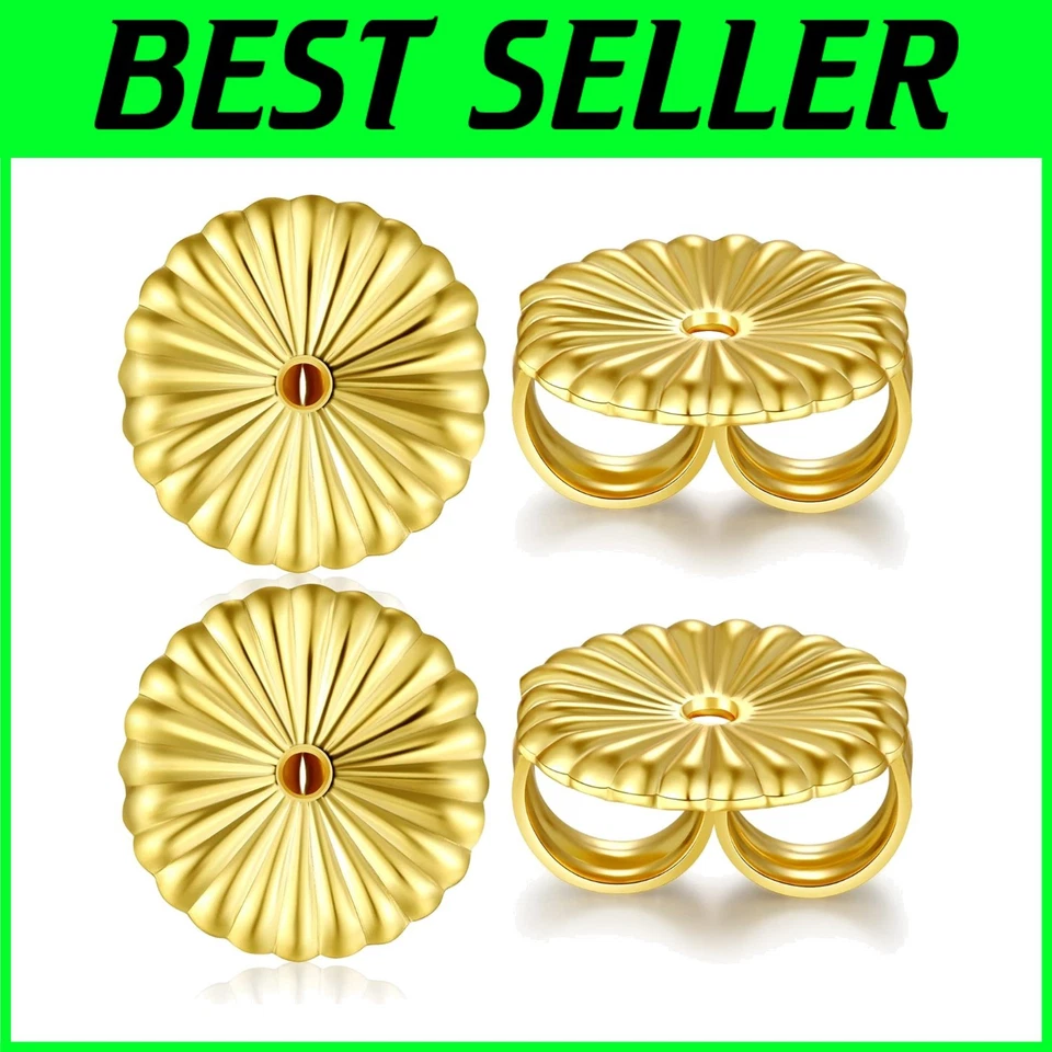 Premium Hypoallergenic Earring Backs - Secure Fit for Stud & Diamond Earrings - Image 1 of 4