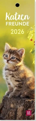 Katzenfreunde Lesezeichenkalender 2026: Monatskalender mit Katzenfotos - Bild 1 von 2