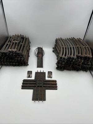 Lionel O-Gauge Tubular Tracks 77 Pieces -33 Straight & 44 Curve, Cross 1020 READ - Image 1 of 4
