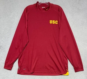Vintage Nike Fit Dry USC Trojans mock neck long sleeve shirt mens Large READ** - Picture 1 of 10