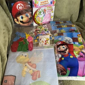 Super Mario Bros Kart Geburtstag Party Deko Tischdecken Hintergrund Banner - Bild 1 von 9