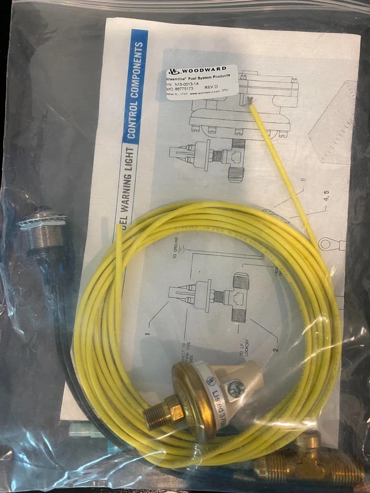 Kit de componentes de luz de advertencia de bajo combustible Woodward N15-0013-1A Foto 1 de 1