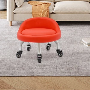 5-Wheel Red Footrest Stool Max Load 100kg Footrest Stool/Normal Stool For Home - Picture 1 of 20