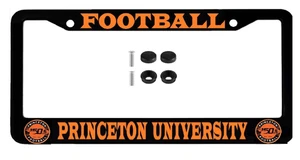 License Plate Frame Metal Vinyl Letters/Logo for PRINCETON UNIVERSITY FOOTBALL - Picture 1 of 3