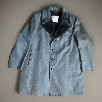 Gabardina sobre abrigo forrada de piel antiniebla London vintage gris talla 44 regular EX ESTADO Foto 1 de 4