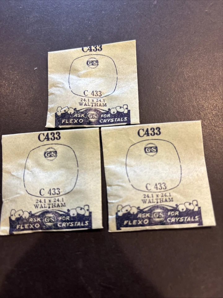 O12 Lote De 3 Nos De Colección Waltham Genuino Repuesto Cristales Reparación Restauración Foto 1 de 4