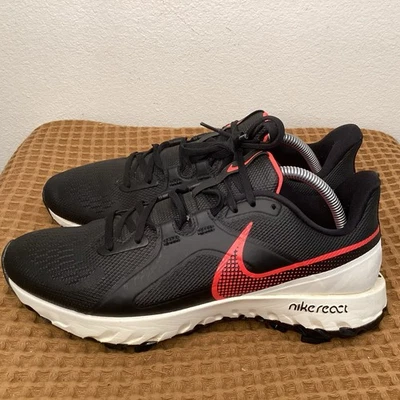 Nike React Infinity Pro Golf Shoes Mens Size 9.5 Black Red CT6620-002 Sneakers - Image 1 of 4