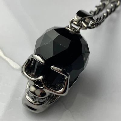 Swarovski Calavera Auriculares Dije Collar Colgante Hombre Accesorio 23 Pulgadas Foto 1 de 4