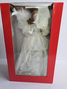 Victorian Style Ivory Lace Angel Light Up Christmas Tree Topper New In Box - Picture 1 of 15