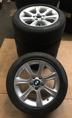4x Original BMW Sommerräder 225/50 R17 94W - für 3er F30 F31 4er F32 F33 F36 114 - Bild 1 von 3