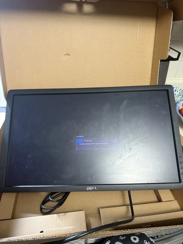 Dell P2212Hb 22 LED Monitor + Stand + Power Cord + Mouse Tested Working - Image 1 of 1