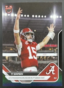 2025 Bowman U Now Ty Simpson Program Passing Record BLACK FOIL /10 Alabama - Picture 1 of 2