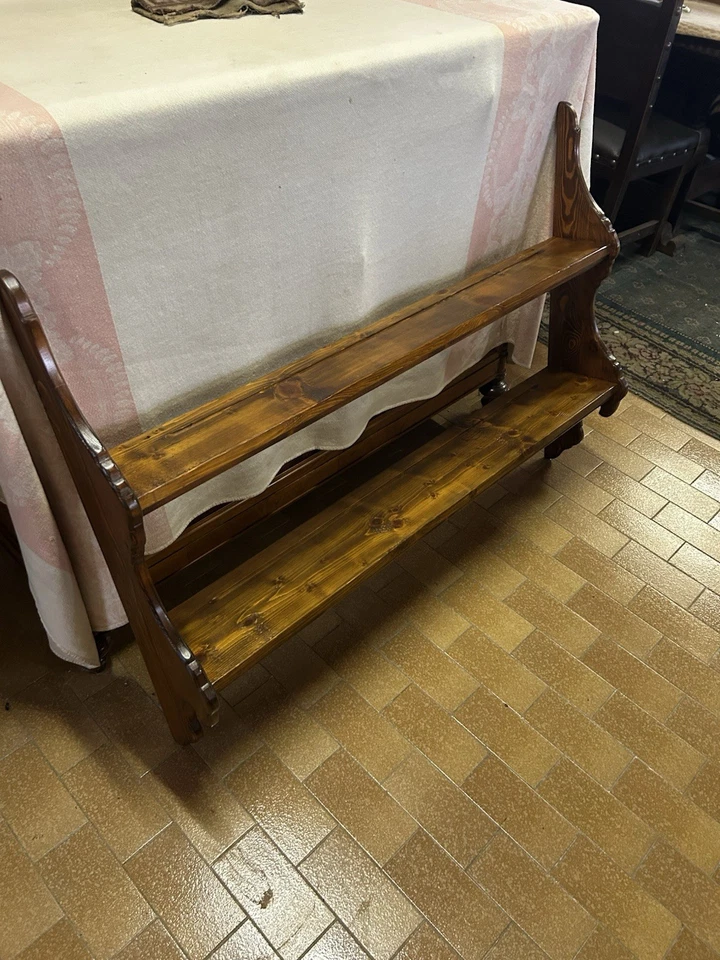 Piattaia Periodo 1950 In Abete Restaurata Da Appoggio - Immagine 1 di 1