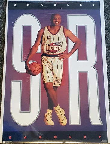Charles Barkley SIR CHARLES 1996 Houston Rockets Costacos Brothers 23x35 POSTER Cover
