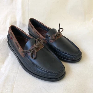 Sebago Campsides Vintage 1 Eye Boat Shoe Black New RARE - Picture 1 of 12