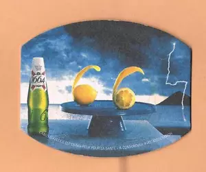 Estera de cerveza Kronenbourg 1664 montaña rusa Estrasburgo Francia - Imagen 1 de 2