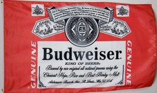 Huge 3'x5' Budweiser Beer Flag, 36"x60" cloth poster banner Flag