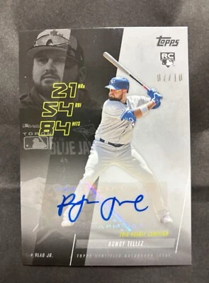 2019 Topps X Vlad Jr. Rookie Campaigns Rowdy Tellez #’d /10 AUTOGRAPH 8B-A - Image 1 of 4