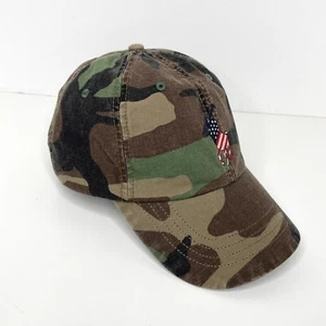 Gorra de béisbol Polo Ralph Lauren sombrero camuflaje Big Pony bandera de Estados Unidos con tirantes - Imagen 1 de 12